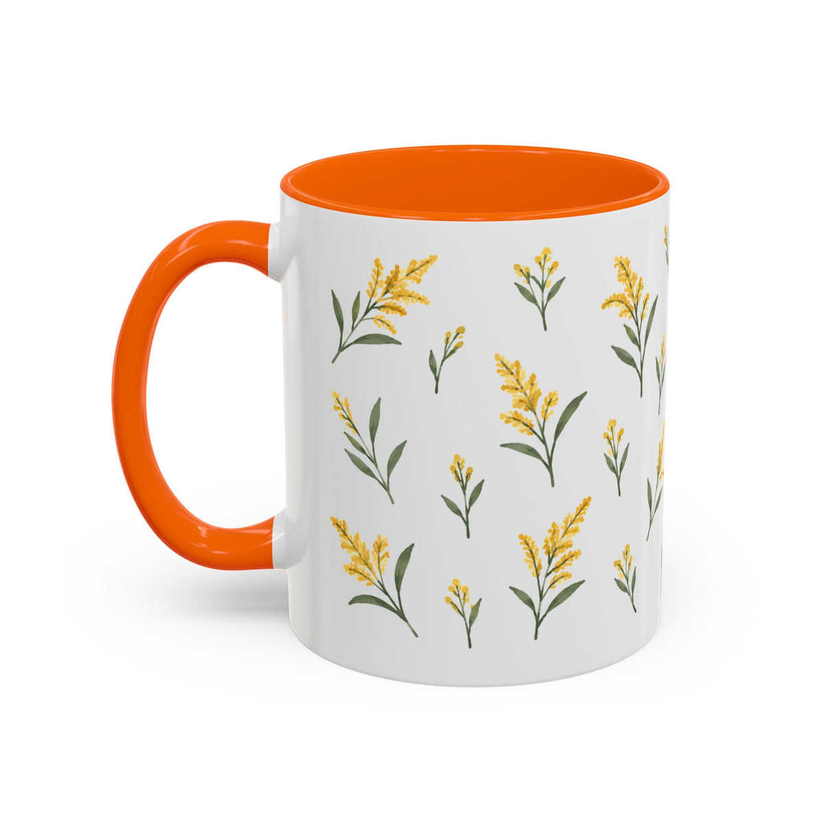 Nebraska Goldenrod Mug, State Flower Floral Coffee Cup, 11oz Botanical Gift