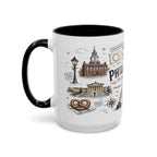 Philadelphia Coffee Mug | Pennsylvania Souvenir City Gift | Accent Color Ceramic 11oz 15oz