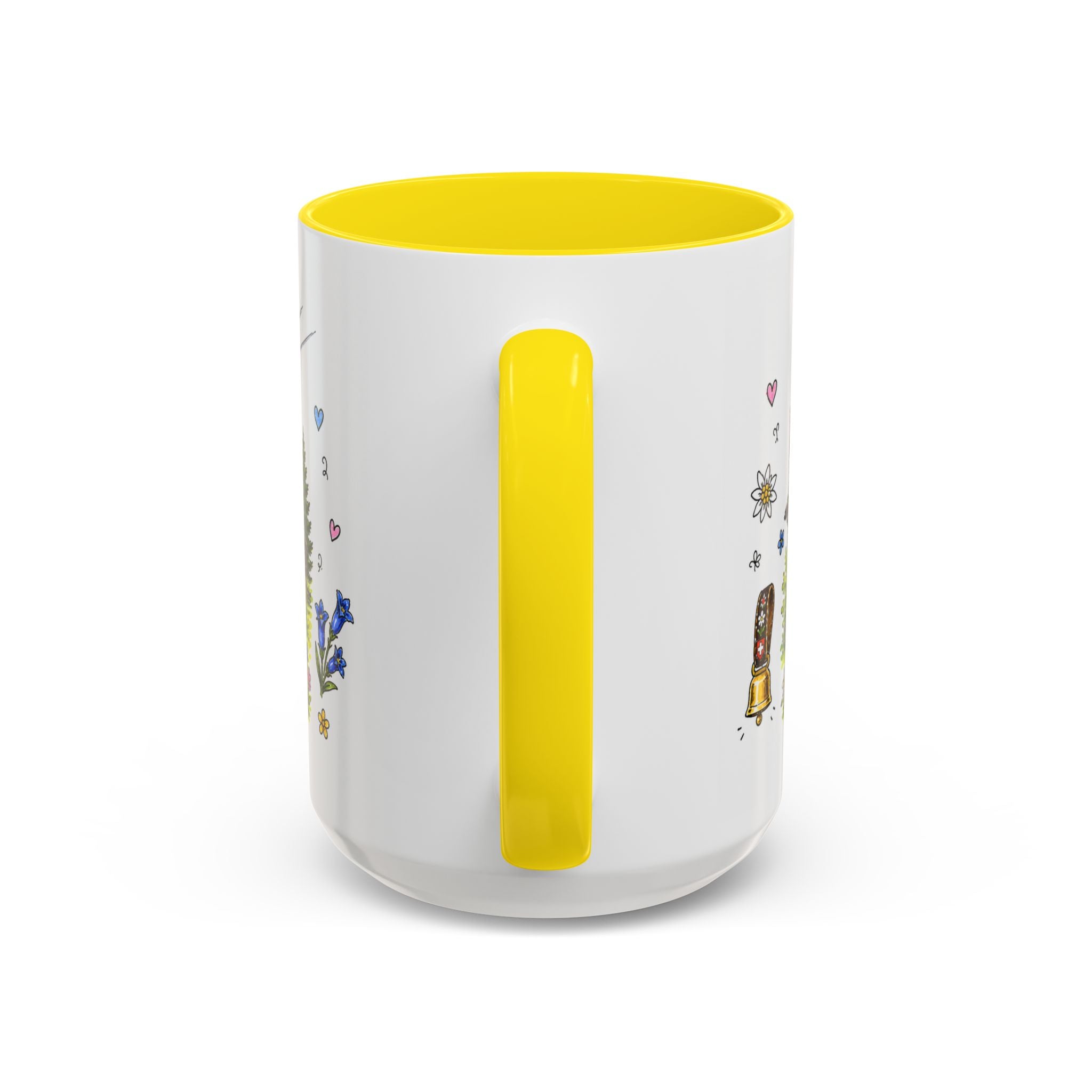 Grindelwald Illustrated Travel Mug | Switzerland Souvenir Accent Coffee Mug | 11oz 15oz Ceramic Cup