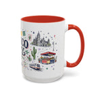 Mexico City Coffee Mug | Mexico Souvenir Travel Gift | Accent Color Ceramic 11oz 15oz