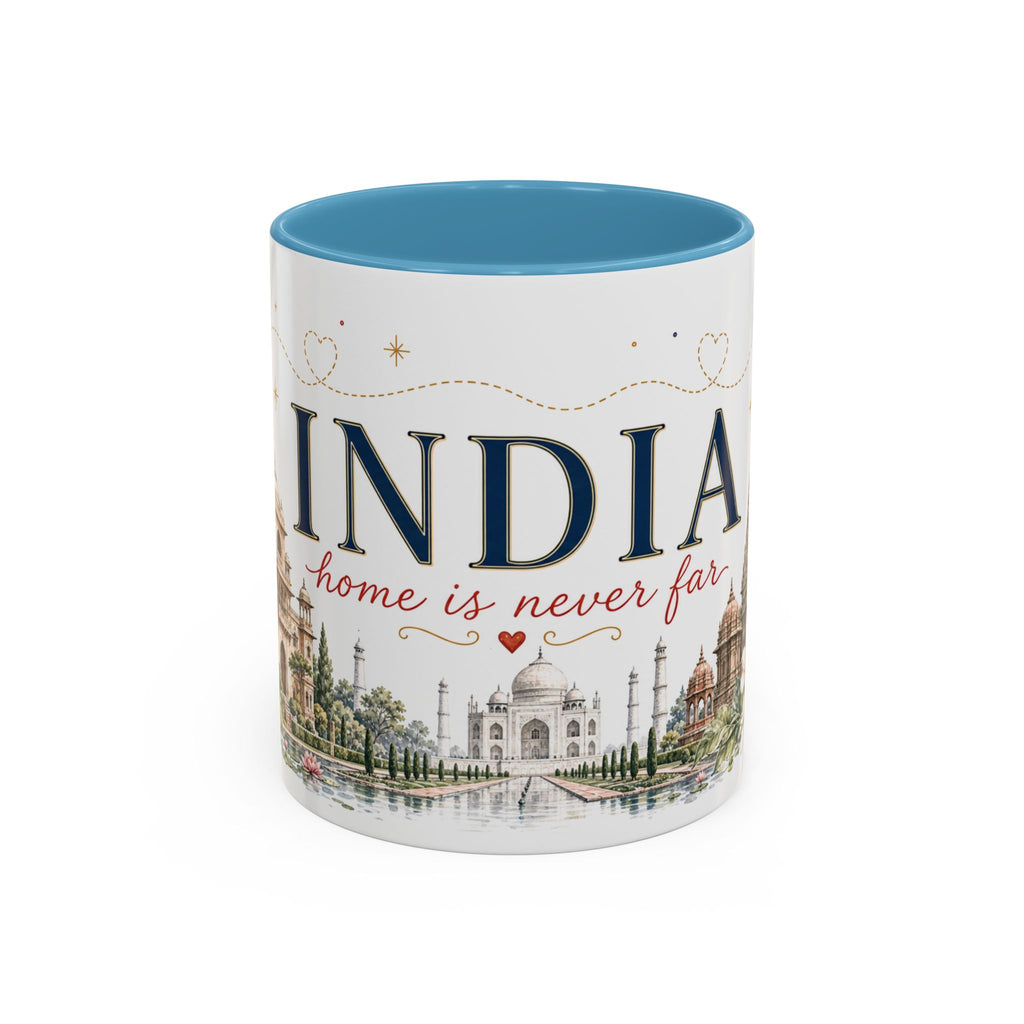 India Home Country Mug | Moving Away Gift | Long Distance Friendship | 11 oz 15 oz Accent Mug