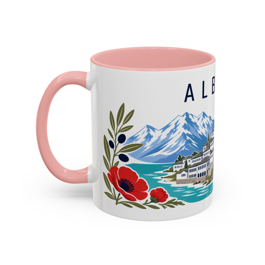 Albania Coffee Mug | Travel Souvenir Accent Mug | Country Gift Ceramic Cup 11oz 15oz