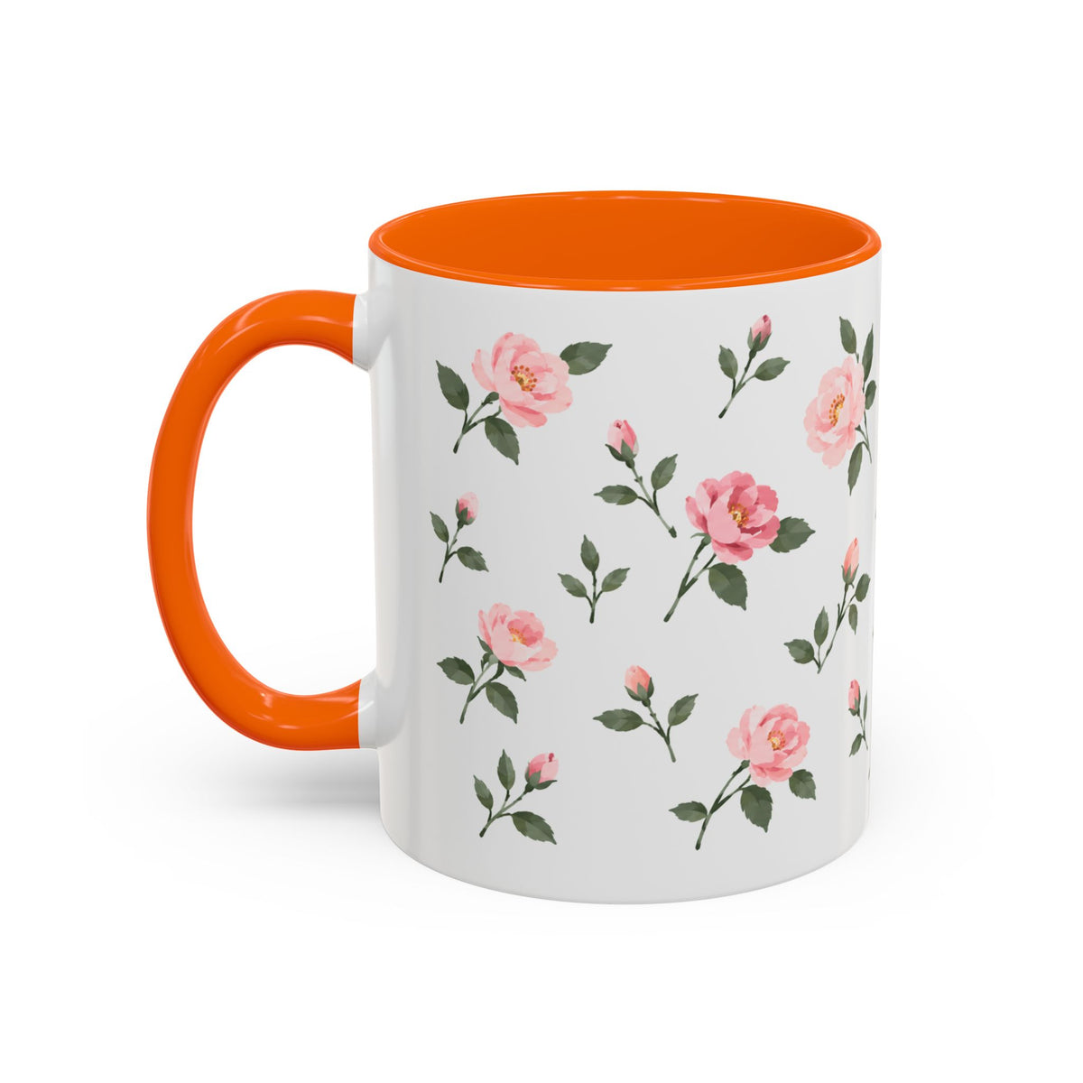 New York Rose Mug, State Flower Floral Coffee Cup, 11oz Botanical Gift