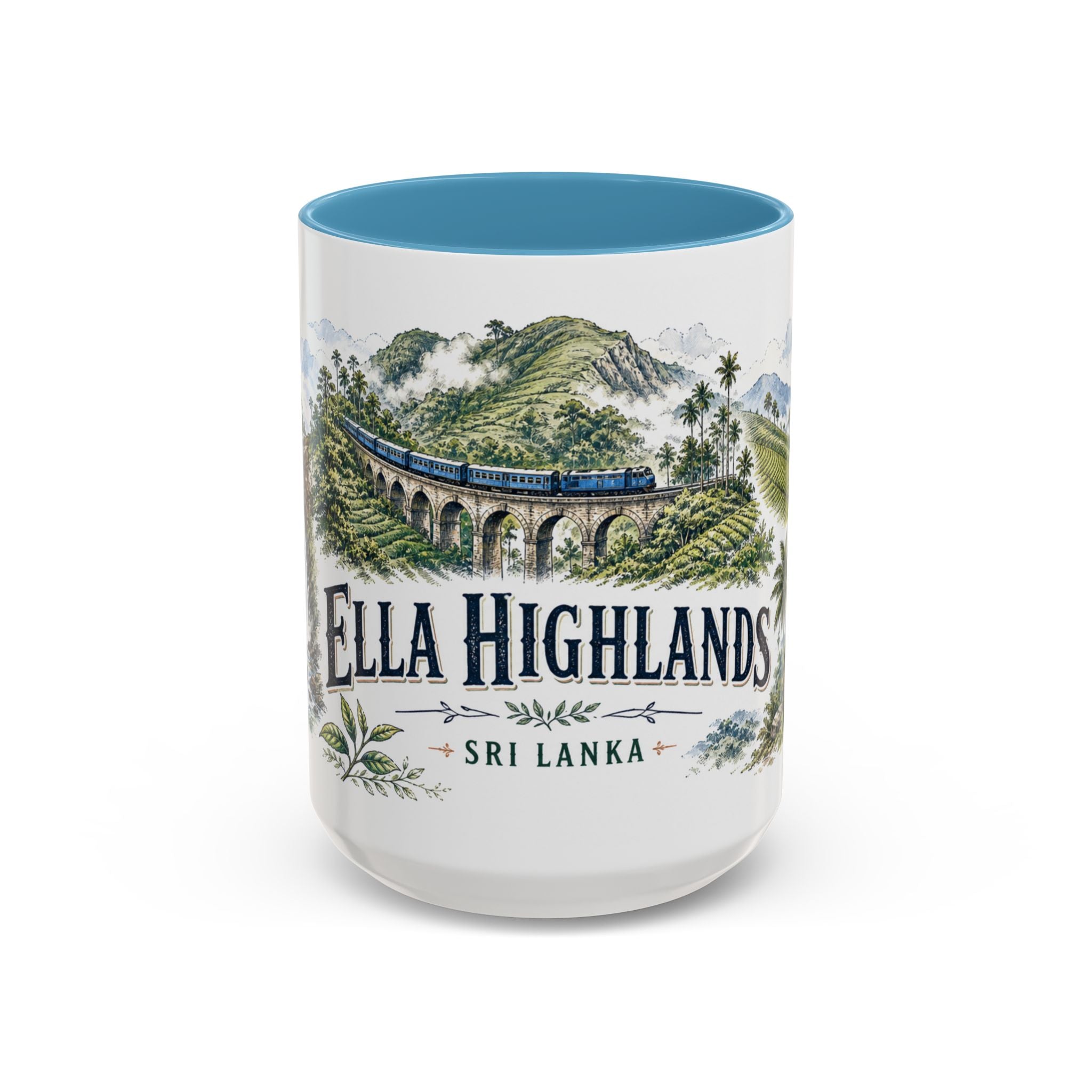 Ella Highlands Mug, Sri Lanka Travel Souvenir, Bucket List Gift, Accent Ceramic Coffee Mug 11oz 15oz