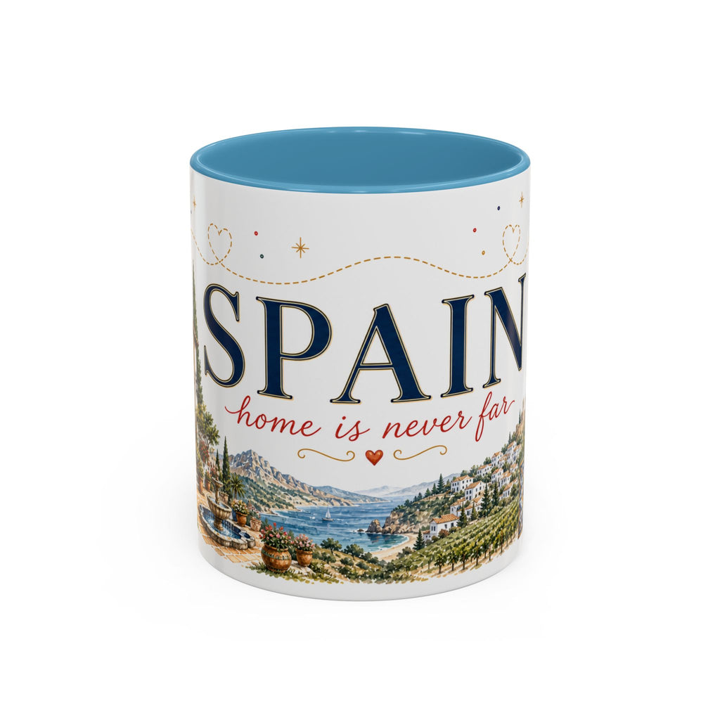 Spain Home Country Mug | Moving Away Gift | Long Distance Friendship | 11 oz 15 oz Accent Mug