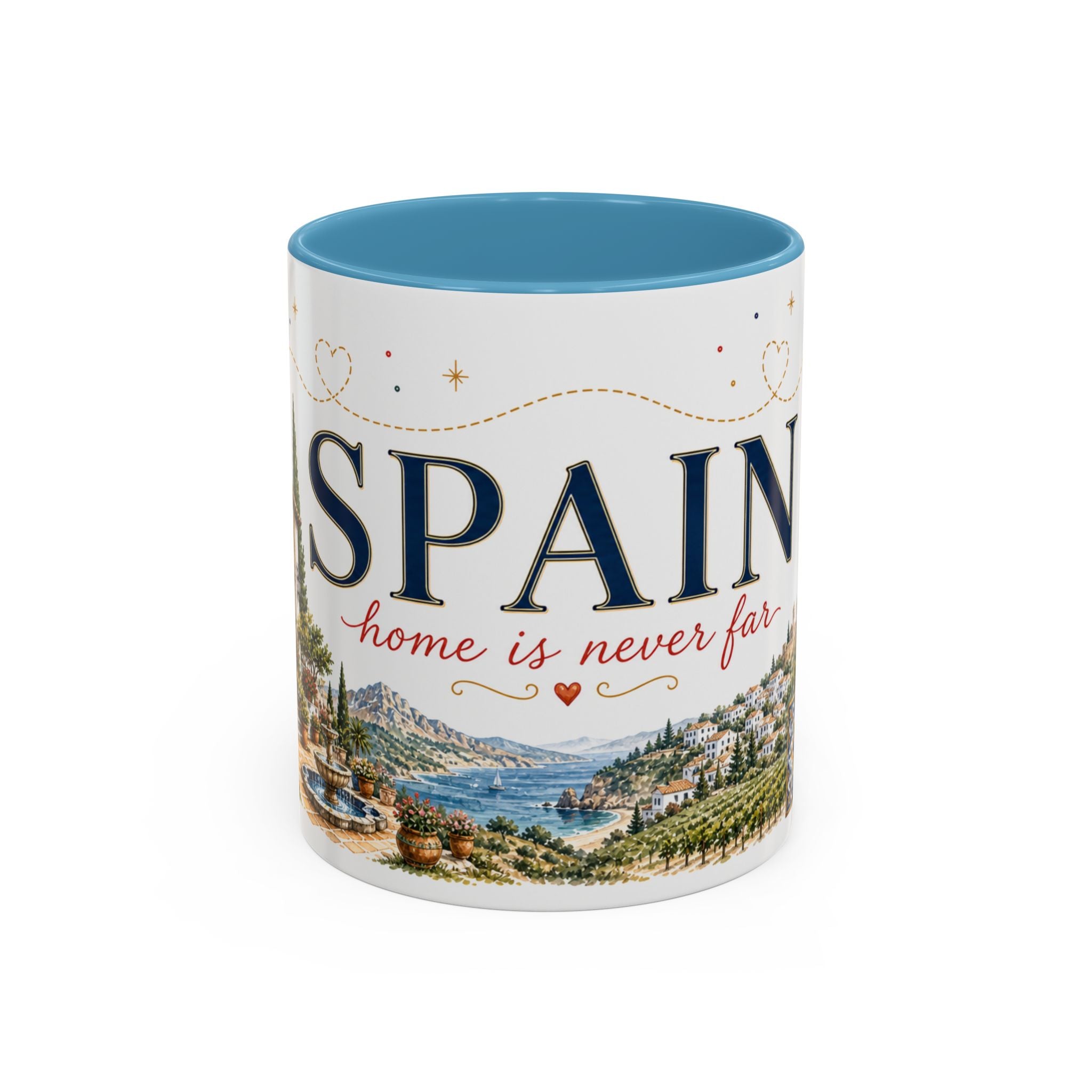Spain Home Country Mug | Moving Away Gift | Long Distance Friendship | 11 oz 15 oz Accent Mug