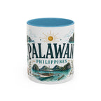 Palawan Coffee Mug | Travel Destination Souvenir Gift | Accent Color Ceramic 11oz 15oz