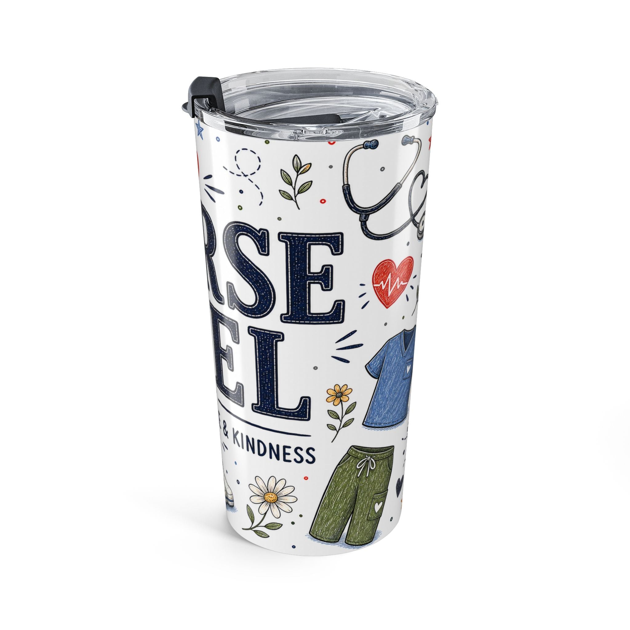 Nurse Fuel 20oz Tumbler | Nurse Appreciation Gift | Insulated Stainless Steel Travel Cup