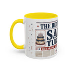 Birthday Newspaper Mug | Custom Name Age Date Gift | The Birthday Times Coffee Cup 11oz 15oz
