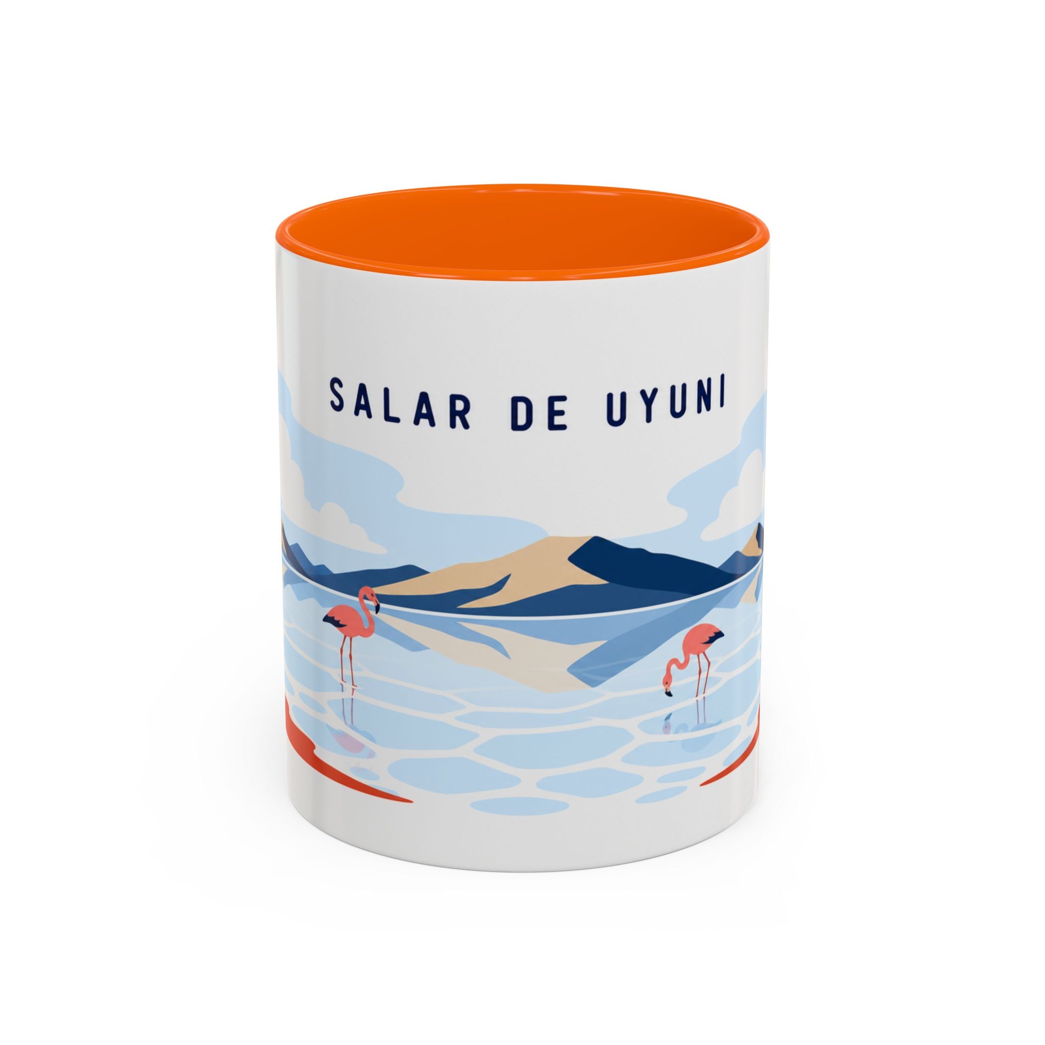 Salar de Uyuni Coffee Mug | Travel Destination Souvenir Gift | Accent Color Ceramic 11oz 15oz