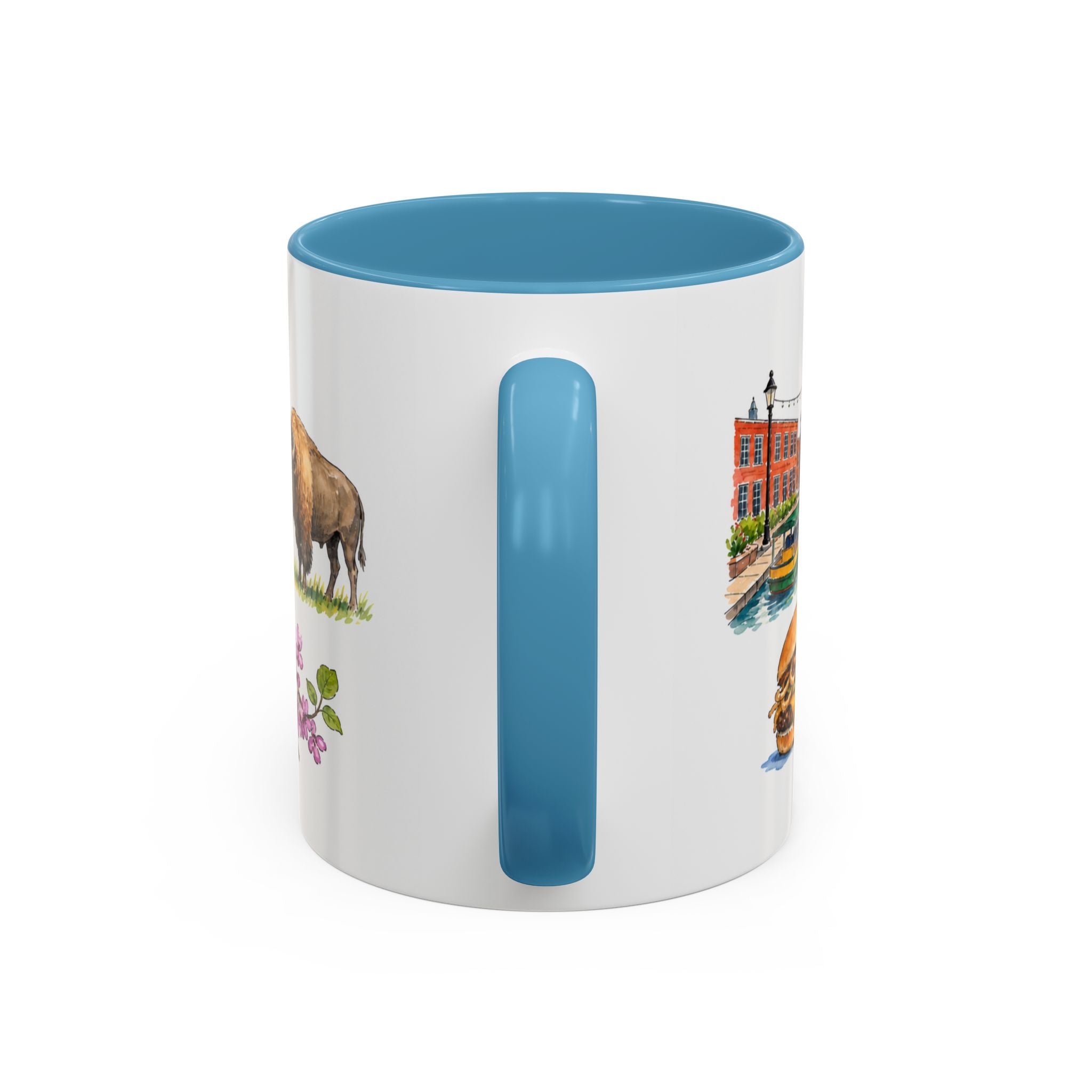 Oklahoma City Illustrated Travel Mug | City Souvenir Accent Coffee Mug | 11oz 15oz Ceramic Cup