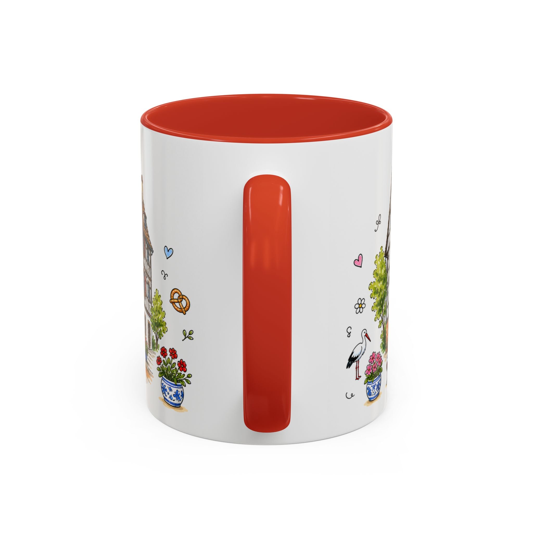 Strasbourg Illustrated Travel Mug | France Souvenir Accent Coffee Mug | 11oz 15oz Ceramic Cup