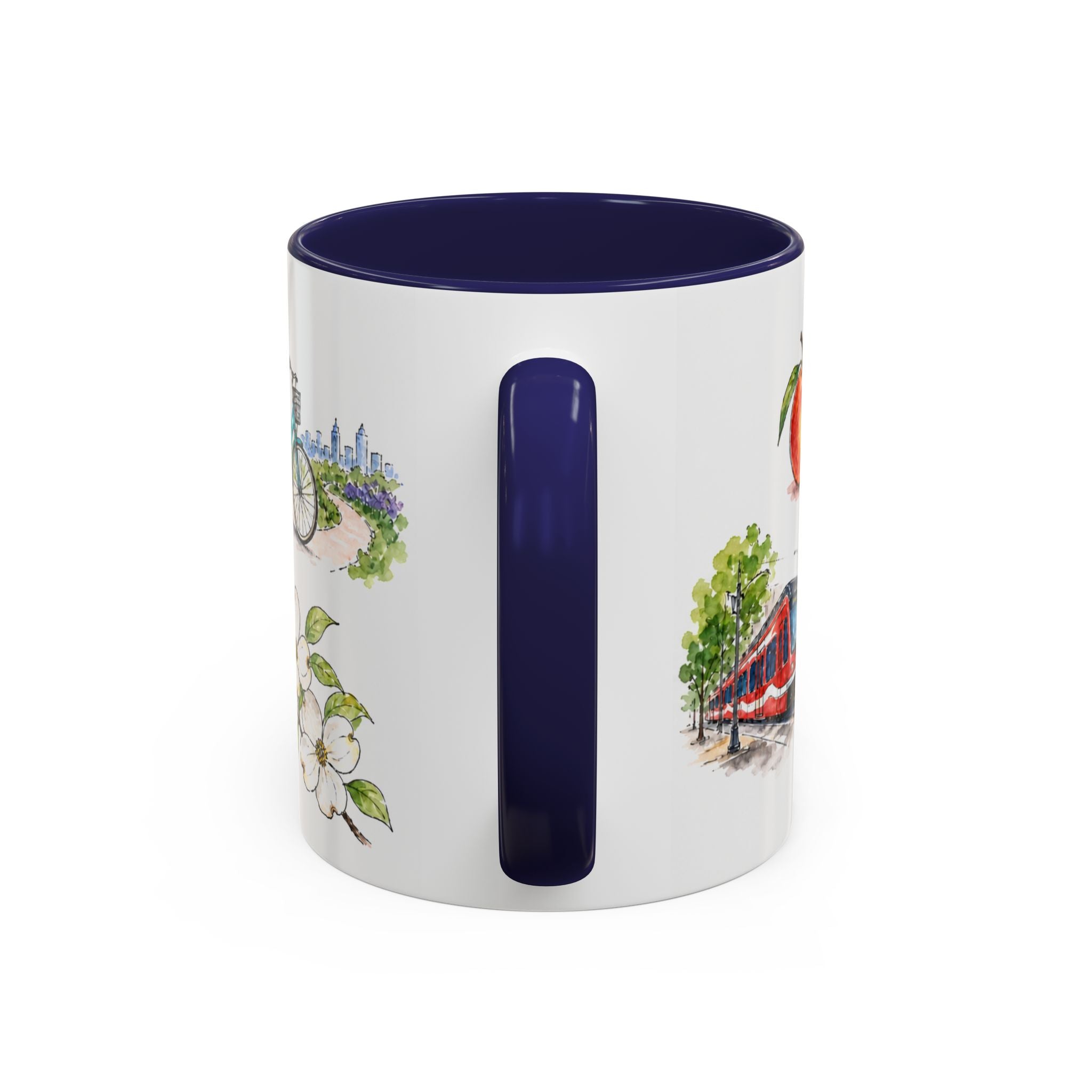 Atlanta Illustrated Travel Mug | City Souvenir Accent Coffee Mug | 11oz 15oz Ceramic Cup