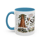 Sequoia Coffee Mug | National Park Hiking California Gift | Accent Color Ceramic 11oz 15oz
