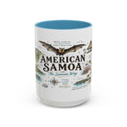 American Samoa National Park Coffee Mug | Pacific Island Rainforest Reef Gift | Accent Color Ceramic 11oz 15oz