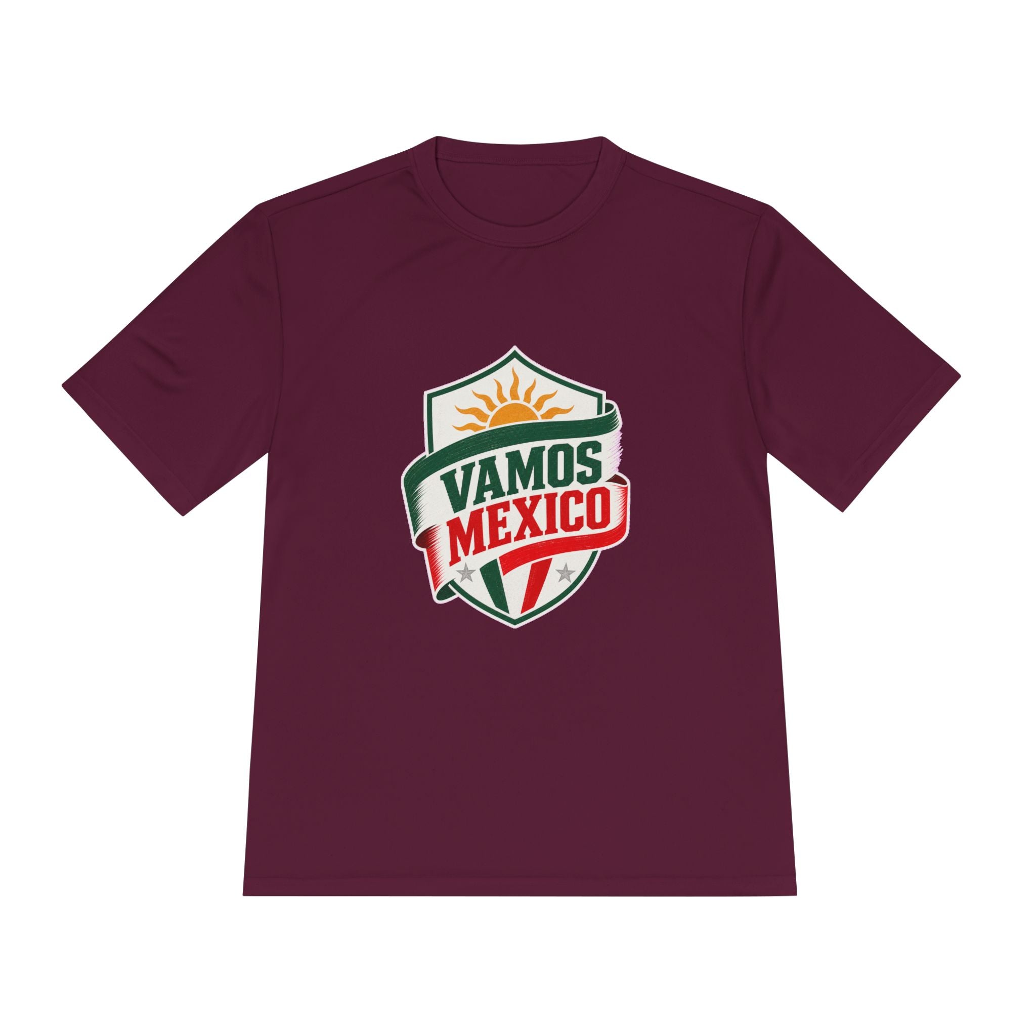 Vamos Mexico Soccer Fan Tee, Moisture Wicking Sport Shirt