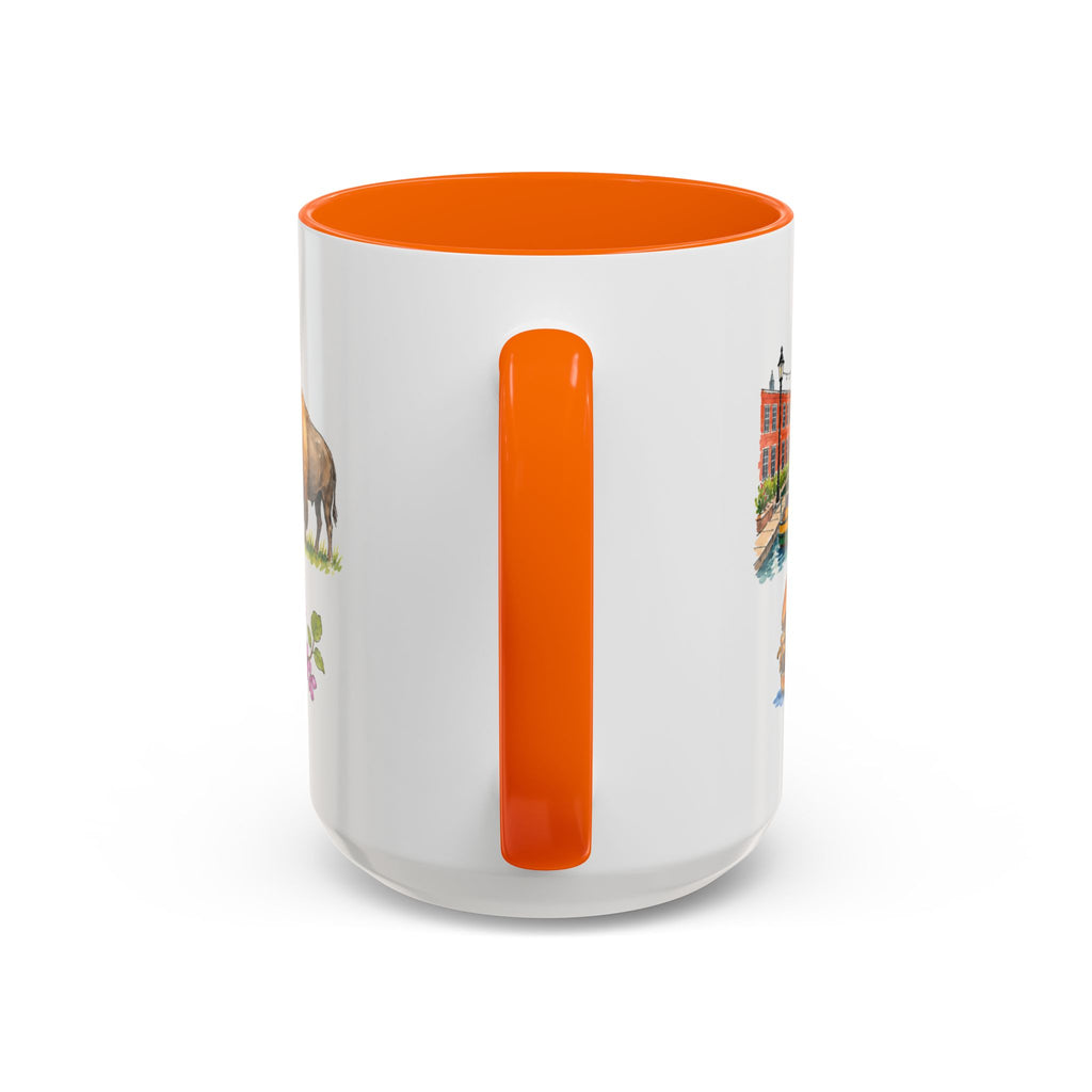 Oklahoma City Illustrated Travel Mug | City Souvenir Accent Coffee Mug | 11oz 15oz Ceramic Cup