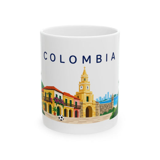 Colombia travel and soccer mug 11 oz front