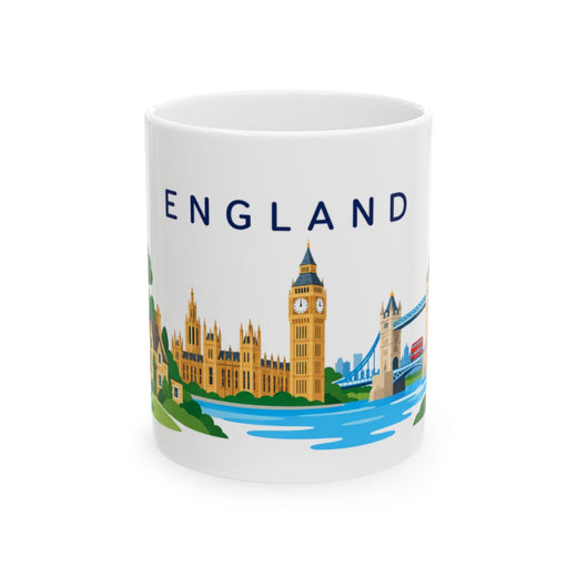 England travel and soccer mug 11 oz front