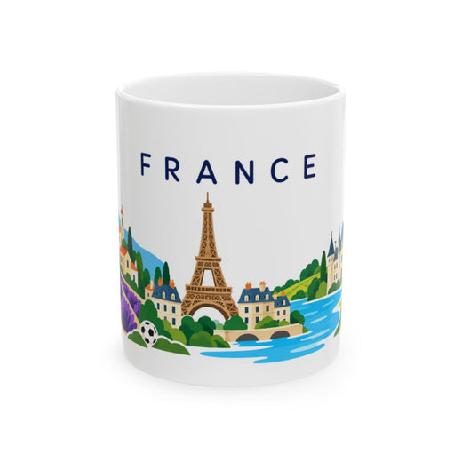 France travel and soccer mug 11 oz front