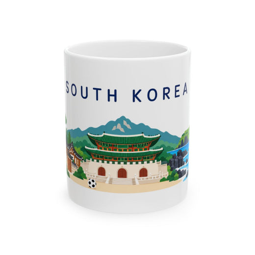 Korea travel and soccer mug 11 oz front