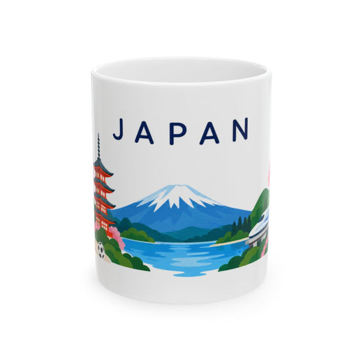 Japan travel and soccer mug 11 oz front