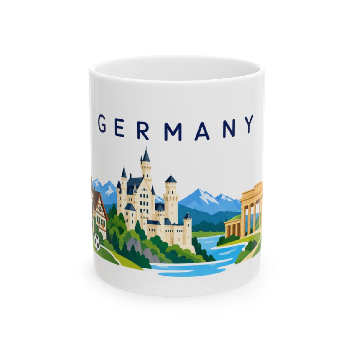 Germany travel and soccer mug 11 oz front