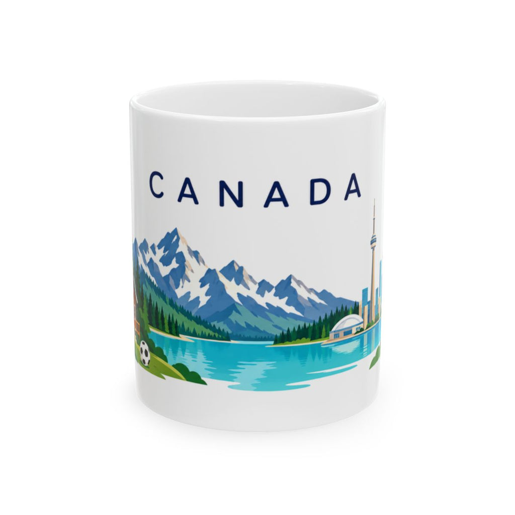 Canada travel and soccer mug 11 oz front