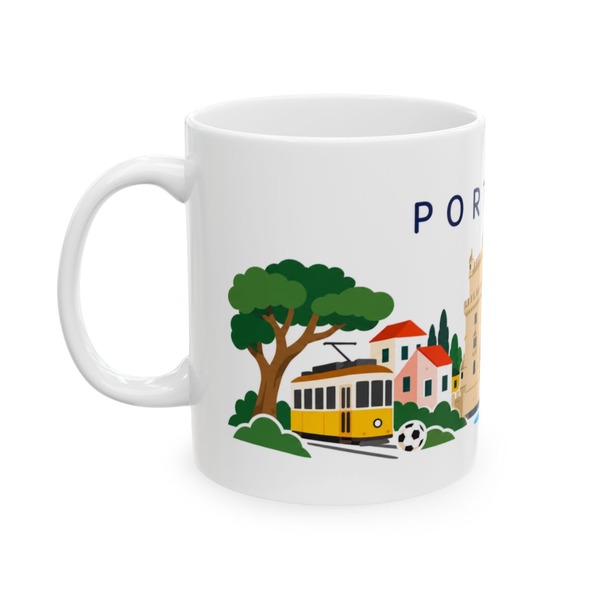 Portugal travel and soccer mug 11 oz left