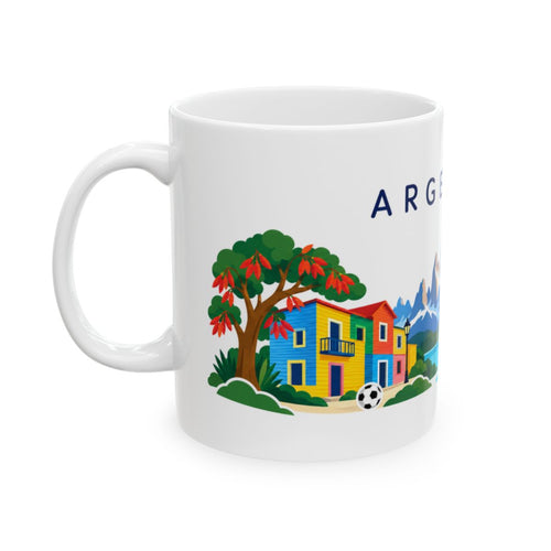 Argentina travel and soccer mug 11 oz left