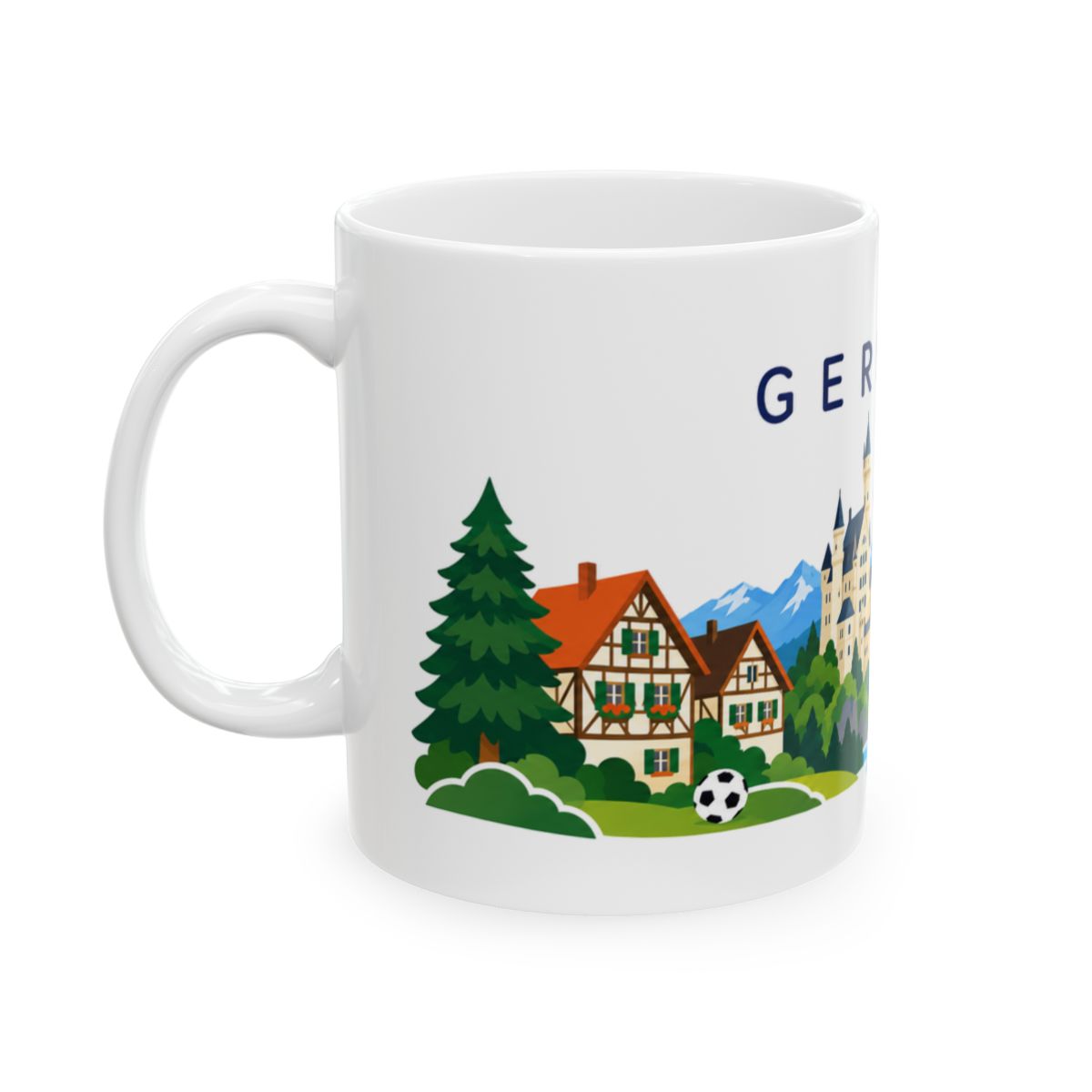 Germany travel and soccer mug 11 oz left