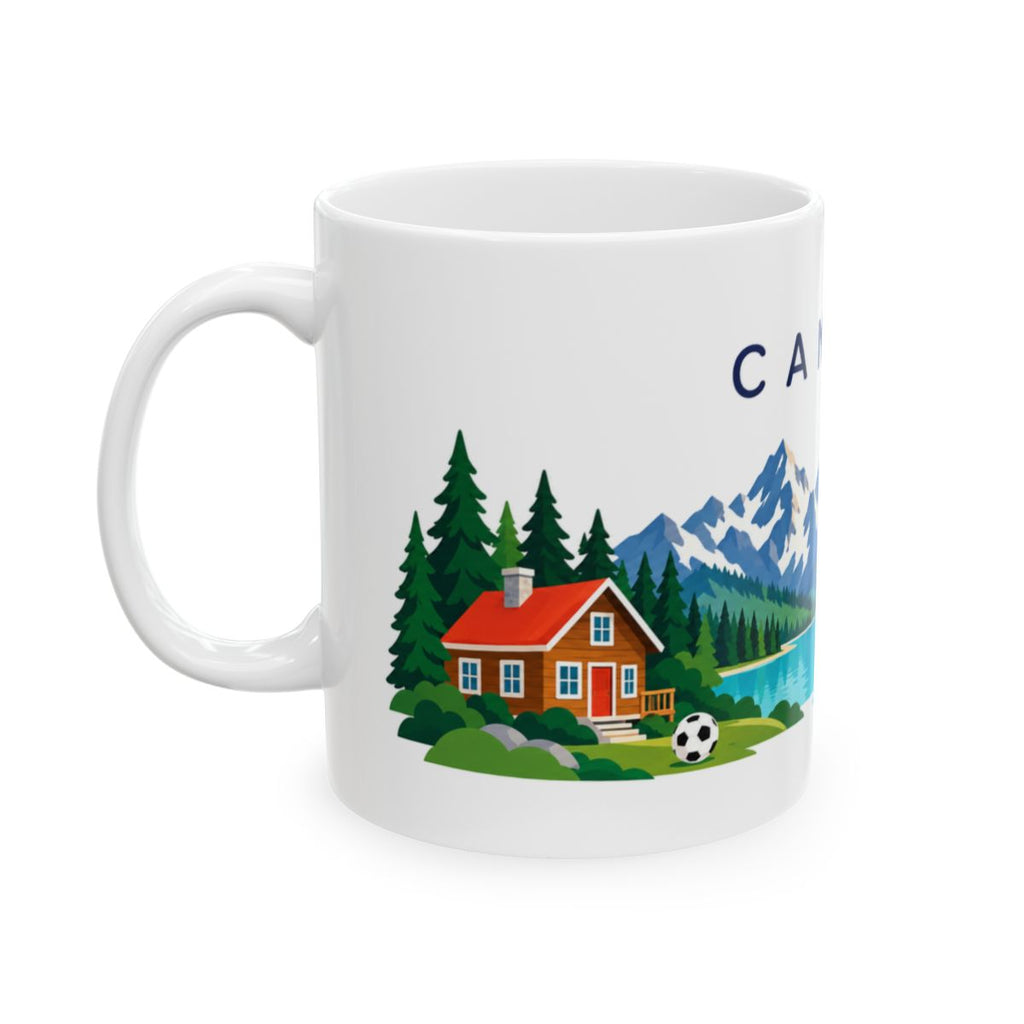 Canada travel and soccer mug 11 oz left