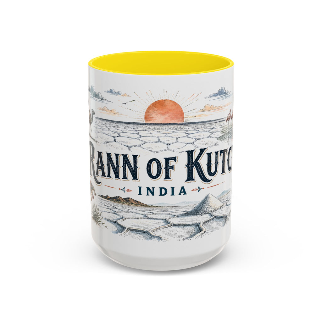 Rann of Kutch Mug, India Travel Souvenir, Bucket List Gift, Accent Ceramic Coffee Mug 11oz 15oz
