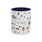 Los Angeles Christmas Mug | Watercolor City Souvenir | Ceramic Coffee Cup (11oz or 15oz)