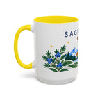 Sagittarius Zodiac Coffee Mug | Bow and Arrow Design | Astrology Birthday Gift | 11 oz 15 oz Ceramic Accent Mug