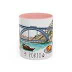 Porto Illustrated Travel Mug | City Souvenir Accent Coffee Mug | 11oz 15oz Ceramic Cup