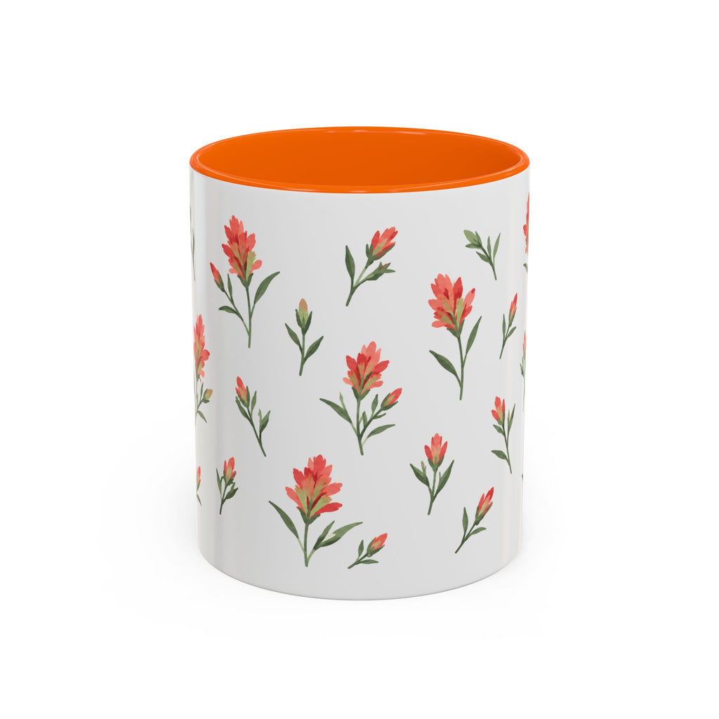 Wyoming Indian Paintbrush Mug, State Flower Floral Coffee Cup, 11oz Botanical Gift