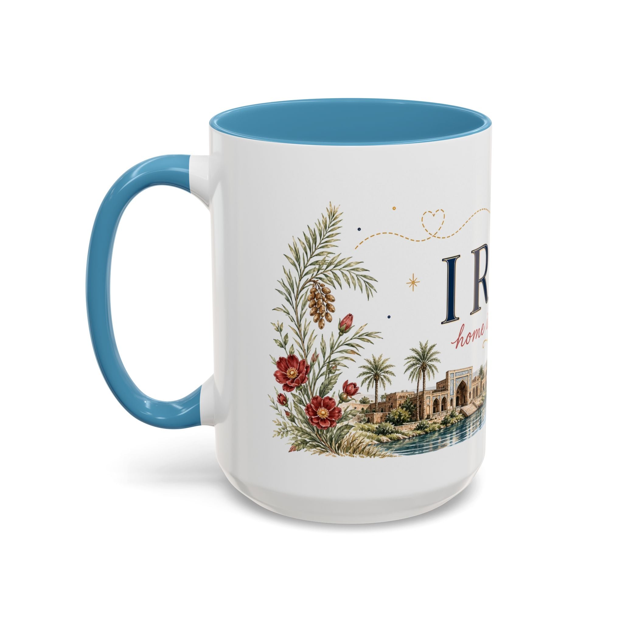 Iraq Home Country Mug | Moving Away Gift | Long Distance Friendship | 11 oz 15 oz Accent Mug