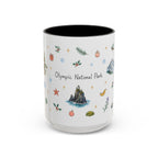 Olympic National Park Christmas Mug | Watercolor Travel Souvenir | Holiday Gift | Accent Ceramic Coffee Cup 11oz 15oz
