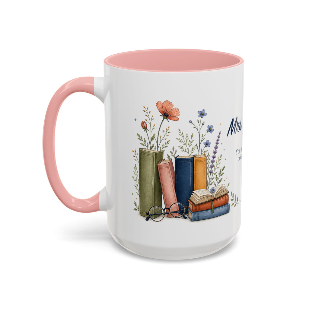 Personalized Reading Teacher Mug | Custom Name Book Lover Coffee Cup | Teacher Appreciation Gift