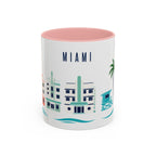 Miami Coffee Mug | United States Travel Souvenir | Porcelain Decal City Gift | 11oz 15oz Accent Mug