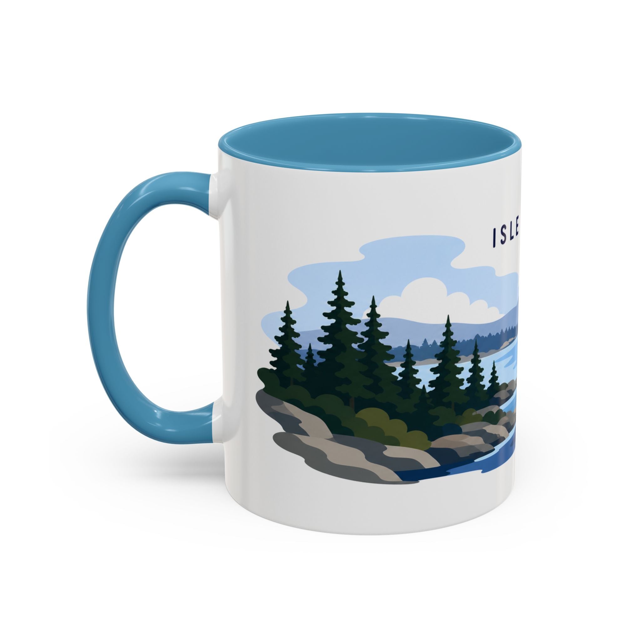 Isle Royale National Park Coffee Mug | Solid Color Block Park Souvenir | 11oz 15oz Accent Mug