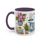 Singapore Illustrated Travel Mug | City Souvenir Accent Coffee Mug | 11oz 15oz Ceramic Cup