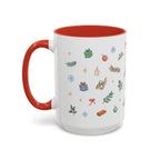 Angkor Christmas Mug | Watercolor Travel Souvenir | Holiday Gift | Accent Ceramic Coffee Cup 11oz 15oz