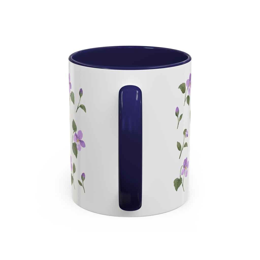 New Jersey Violet Mug, State Flower Floral Coffee Cup, 11oz Botanical Gift