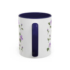 New Jersey Violet Mug, State Flower Floral Coffee Cup, 11oz Botanical Gift