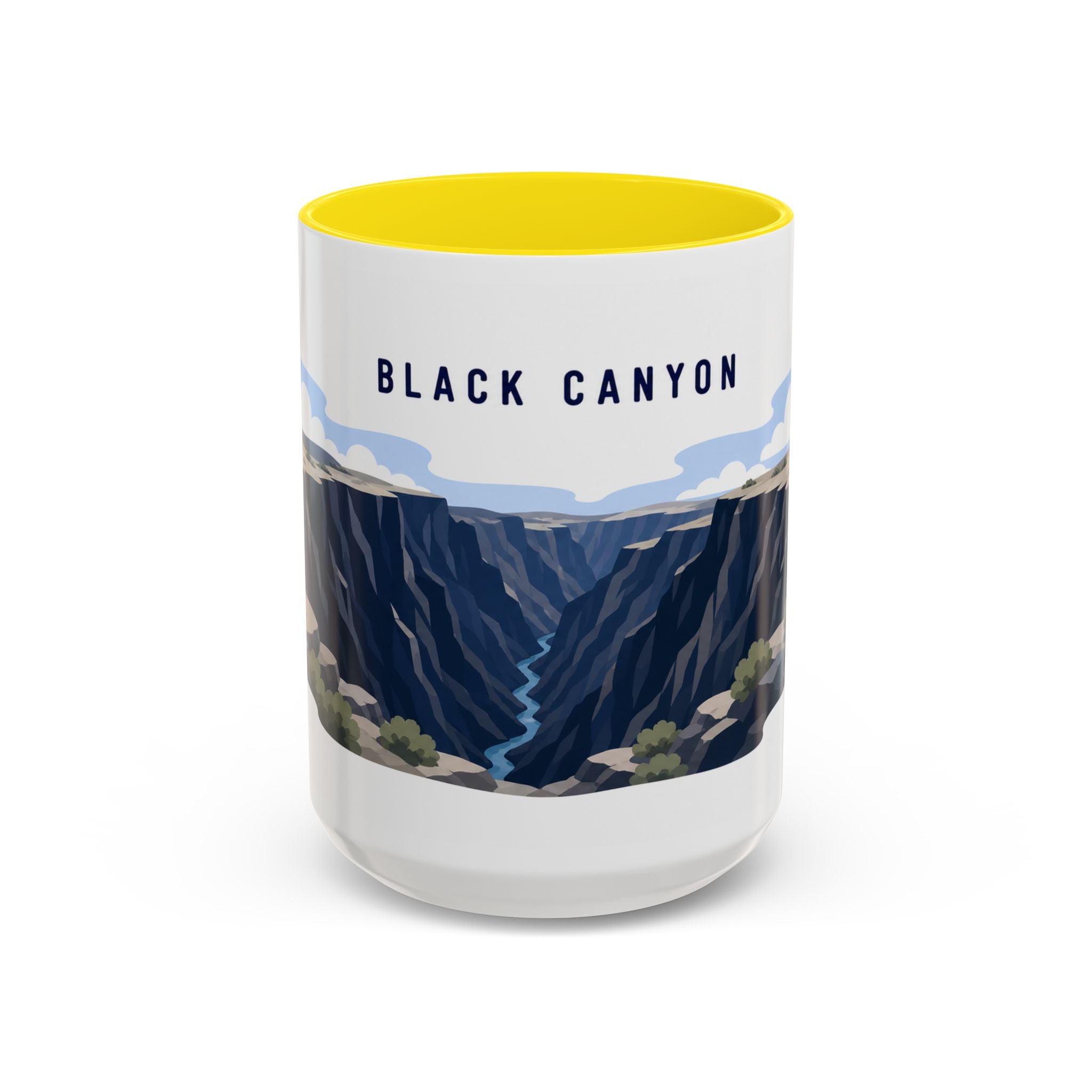 Black Canyon of the Gunnison National Park Coffee Mug | Solid Color Block Park Souvenir | 11oz 15oz Accent Mug