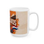 Netherlands Soccer Spirit Coffee Mug | Soccer Fan Gift | Ceramic 11oz 15oz Match Day Cup