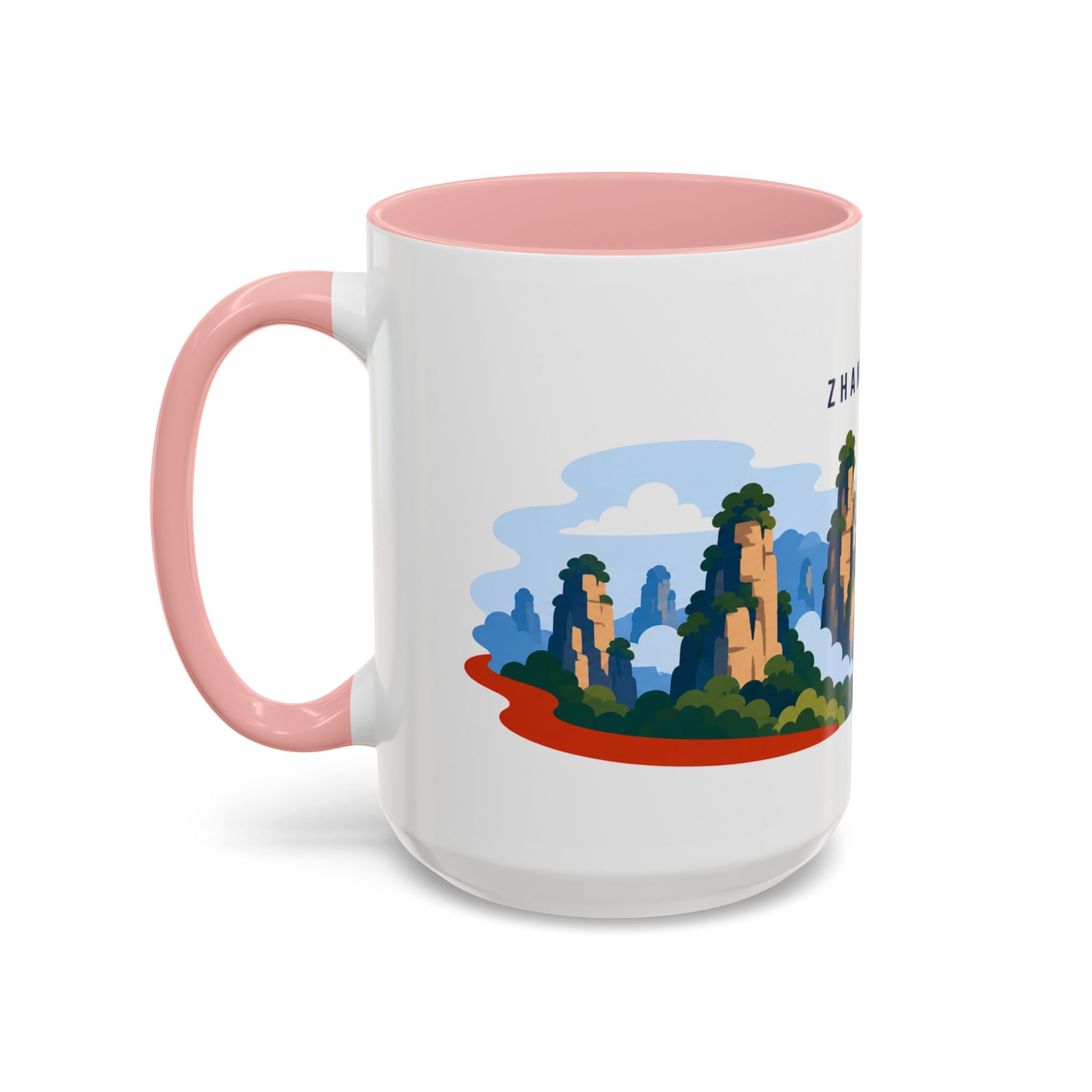 Zhangjiajie Coffee Mug | Travel Destination Souvenir Gift | Accent Color Ceramic 11oz 15oz
