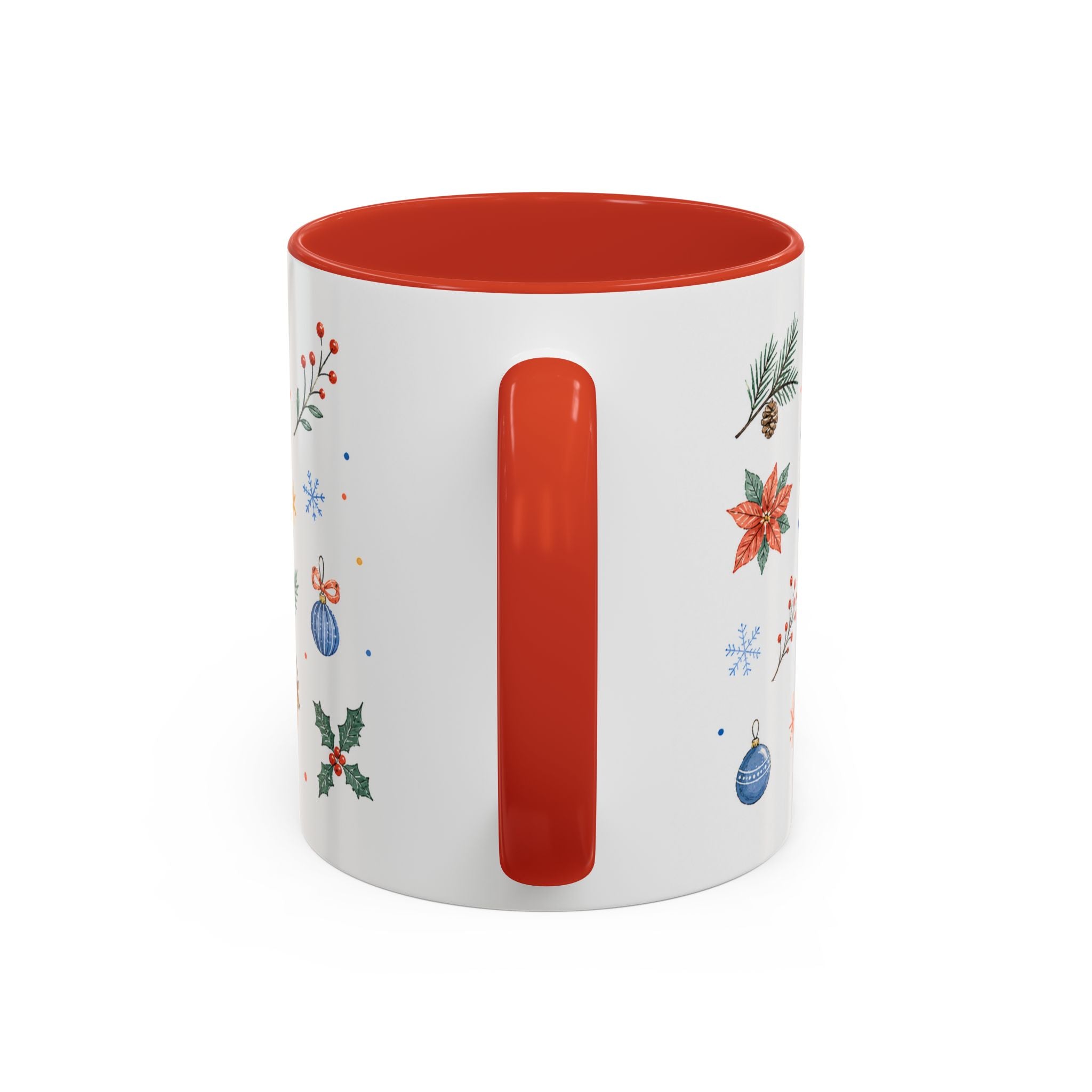 Woodland Christmas Mug | Deer Bird Watercolor Holiday Gift | Accent Cup 11oz 15oz